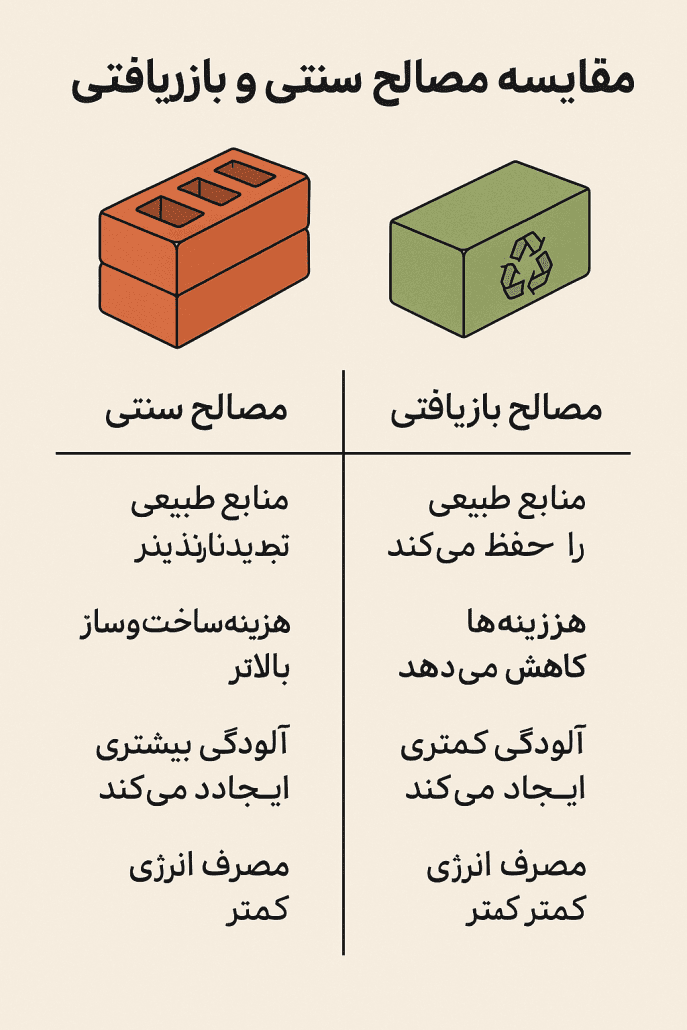 مواد بازیافتی در بازسازی ساختمان